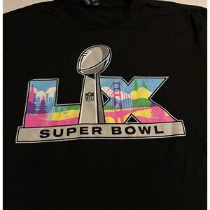 NEW Super Bowl LX 60 Logo NFL Trophy San Francisco 2XL Levi’s Seahawks Patriots